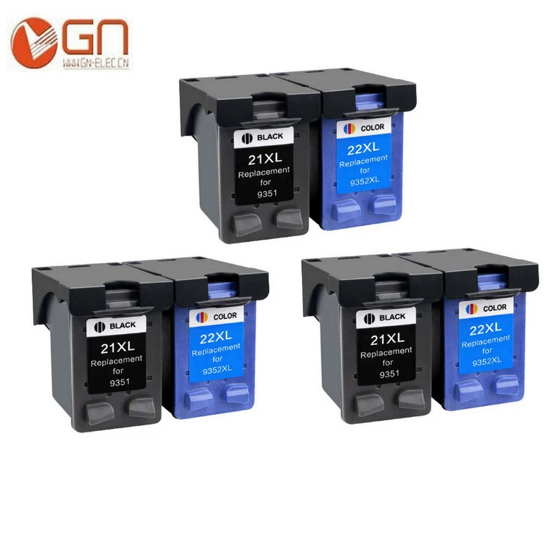 Чернильный картридж GN 6pk 21 22XL для замены картриджа hp 22 и Deskjet 3915 3920 D1320 F2100 F2280 F4180|ink
