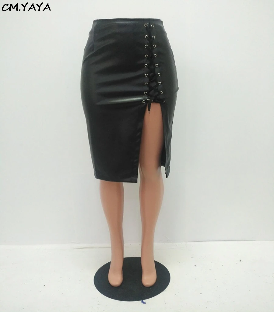 Модная женская юбка с завышенной талией новая черная облегающая миди из