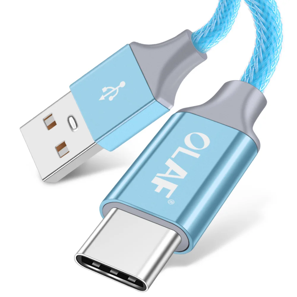 Кабель OLAF 2.4A usb type C 1 м 2 м 3 м для huawei P20 Lite samsung S9 Xiao mi Red mi Note 7 mi 9 Oneplus 6t кабель USB C для быстрой зарядки