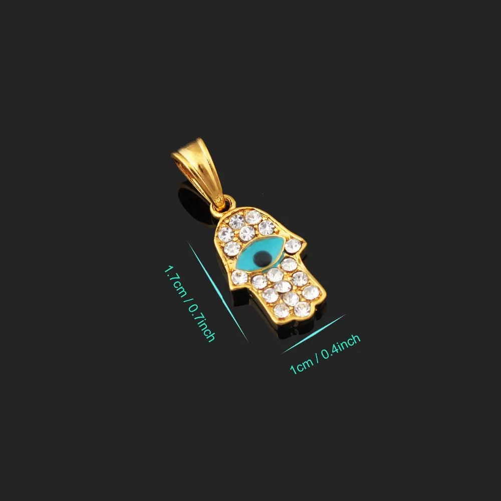 Ручной кулон Hamsa ожерелья для женщин. Золотые турецкие глаза злых глаз