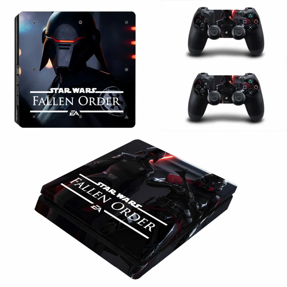 Звездные войны Jedi faved Order PS4 тонкая наклейка защитный чехол для Slim Console &amp Controller