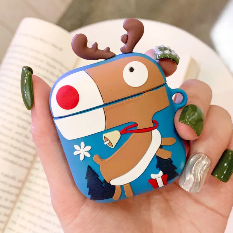 style 1 Милый мультяшный Фламинго 3D силиконовый чехол для наушников для airpods 2 Чехол для Apple беспроводной Bluetooth защитный чехол для наушников - Цвет: style 1