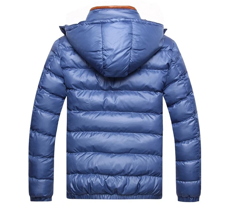 Новинка 7XL, однотонные мужские зимние куртки с капюшоном, мужские повседневные парки, мужские пальто, теплые блестящие пальто, приталенная брендовая одежда EA220