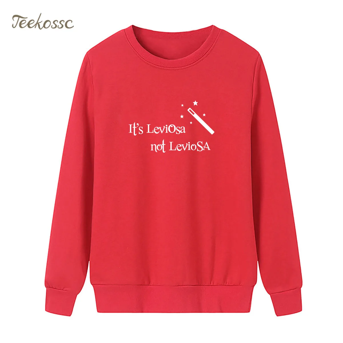 Это Leviosa не толстовка Leviosa Забавный буквенный принт Толстовка зима осень для женщин Lasdies пуловер свободные флис уличная - Цвет: Red