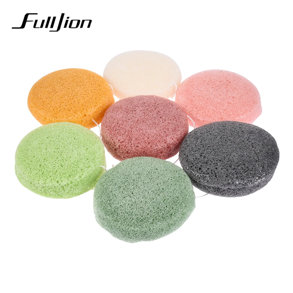 Fulljion 1 шт. круглый Konjac косметический слоеный уход за лицом натуральный завод