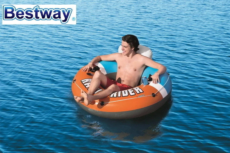 М 1,35 Bestway Dia 5" /43116 м Rapid Rider Float Island для Singl нагрузки 90 кг с прохладной сетки днища Здравствуйте-duty-handle и 2 чашки Держатели