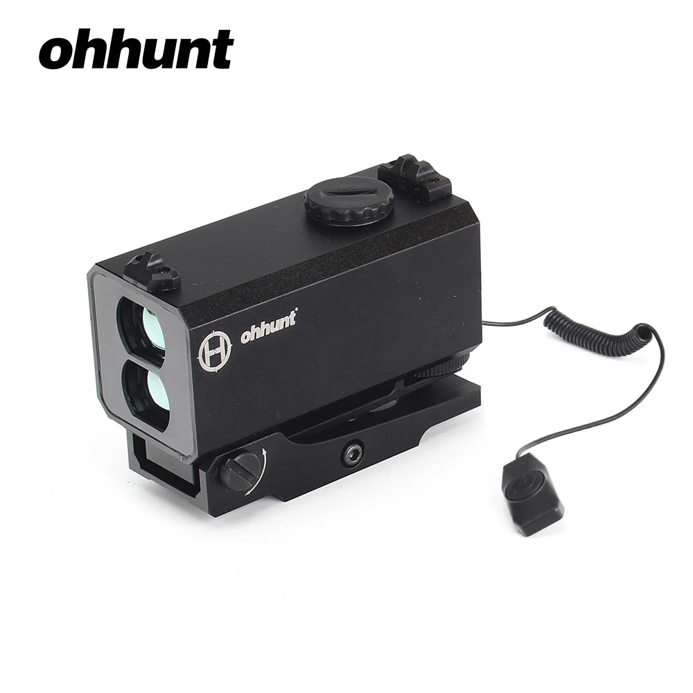 Черный Ohhunt Тактический лазерный дальномер 5-700 м лазерный дальномер измерительный лазерный дальномер цветной oled-дисплей с 20 мм рейкой - Цвет: Черный