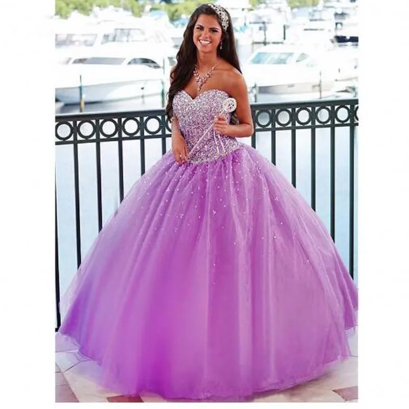 Quinceanera/длинное бальное платье роскошное фатиновое с кристаллами и бусинами для