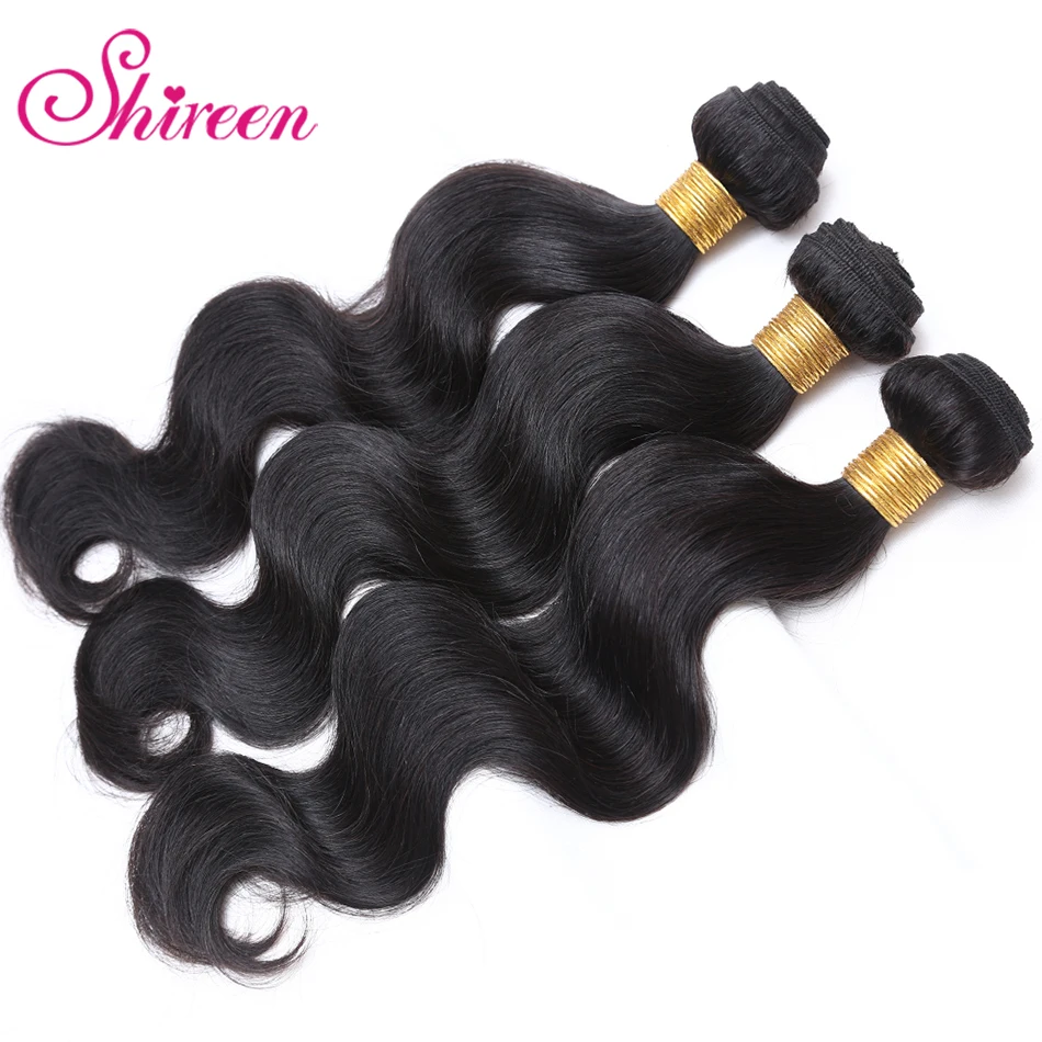 Brazilian human hair bodywaves 8-30inch Natural Black Color Hair 4Bundles Deal Shireen Non Remy Hair Extensions Tissage Humain