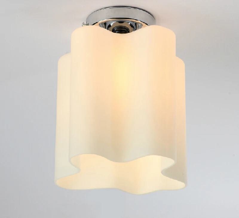 Потолочный светильник с одной головкой белое облако современный стеклянный для