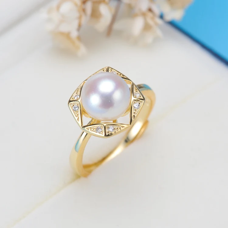 Женское золотое кольцо с белым жемчугом|gold ring|ring ringring gold |
