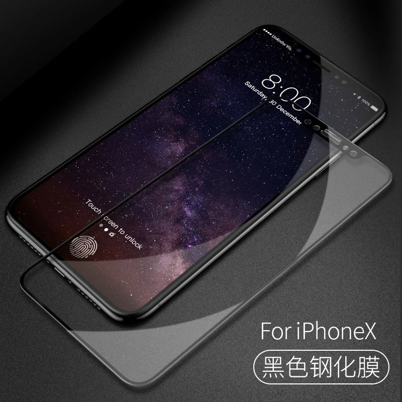 3D edge Закаленное стекло-экран протектор для iPhone X XS 6 6s 7 8 Plus 7Plus 8 Plus черный белый розовое золото 2.5D 9H HD полное покрытие