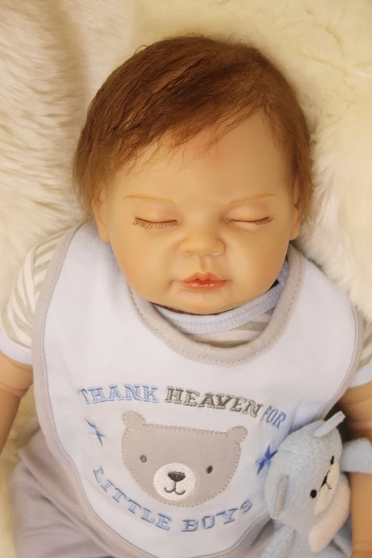 

Мальчик bebes reborn 22 "55 см настоящий спящий Новорожденный ребенок силиконовые куклы игрушки для ребенка подарок bonecas reborn