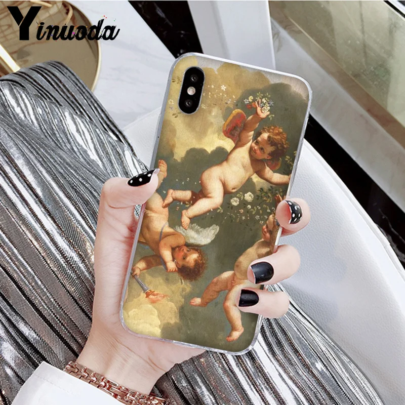 Yinuoda Ренессанс ангелы DIY печать рисунок чехол для телефона чехол для Apple iPhone 8 7 6 6S Plus X XS MAX 5 5S SE XR чехол