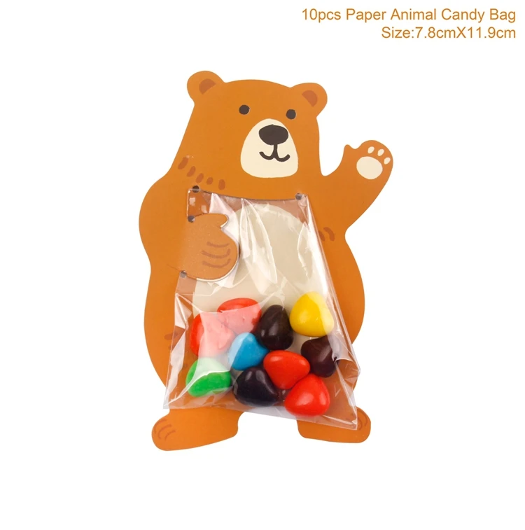 10 PCS Candy bags A Упаковка QFU, Рождественский Подарочный мешок, коробка для конфет, крафт-пакет, бумажная коробка для попкорна, бумажные пакеты с принтом, бумажные сумки для лечения, бумажные мешки для дня рождения - Цвет: 10 PCS Candy bags A