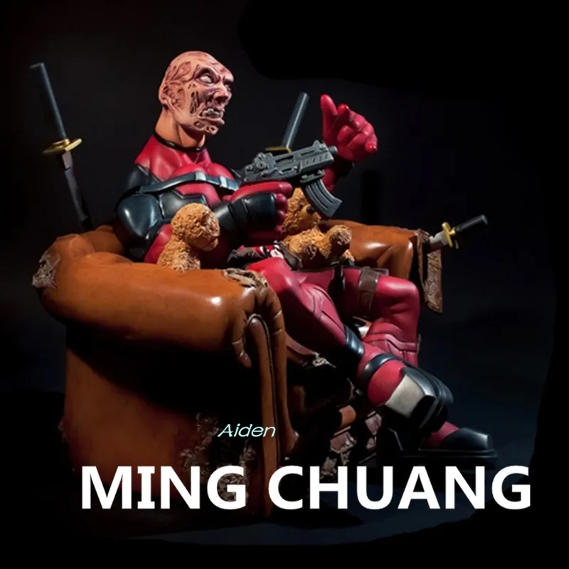 9" Statue Deadpool Bust Weapon X Full-Length Portrait Wade Winston Wilson GK Action Figure Collectible Model Toy BOX 24CM Z1221 | Игрушки