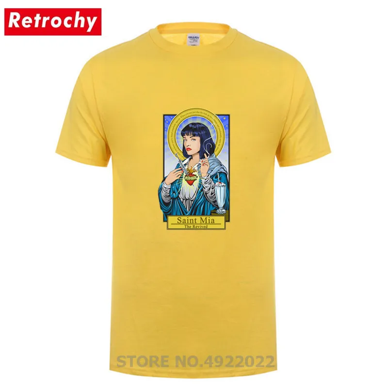 Мужская футболка с коротким рукавом и круглым вырезом Comic Saint Mia The Revived забавная