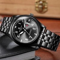 mens retro business watch stainless steel luminous waterproof date mens watches top brand luxury wristwatch clock reloj hombre