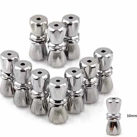 

10pcs/lot 10mm Metal Clasps Hooks Connectors Copper Screw Necklace Bracelet Findings Cylinder Silver Plated Jewerly Making