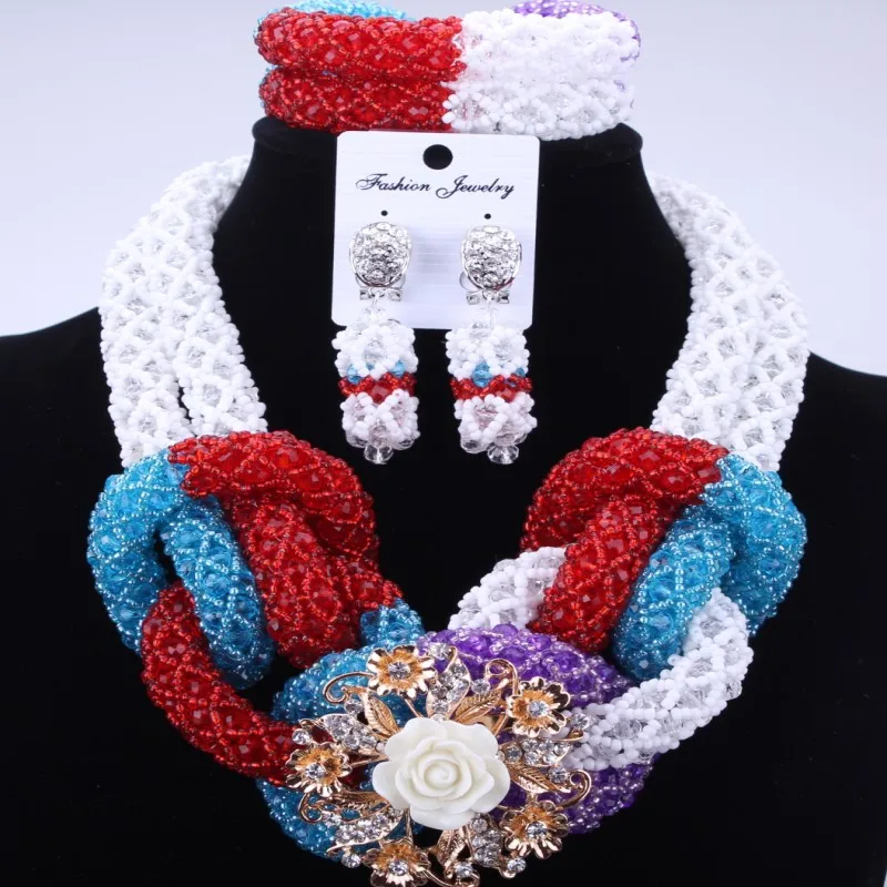 Удивительные африканских хрустальный шарик Цепочки и ожерелья Для женщин Модные