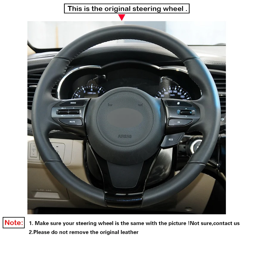 LQTENLEO черный кожаный чехол на руль автомобиля для Kia K5 Optima 2013- K4 2013- K4 Cachet KX3