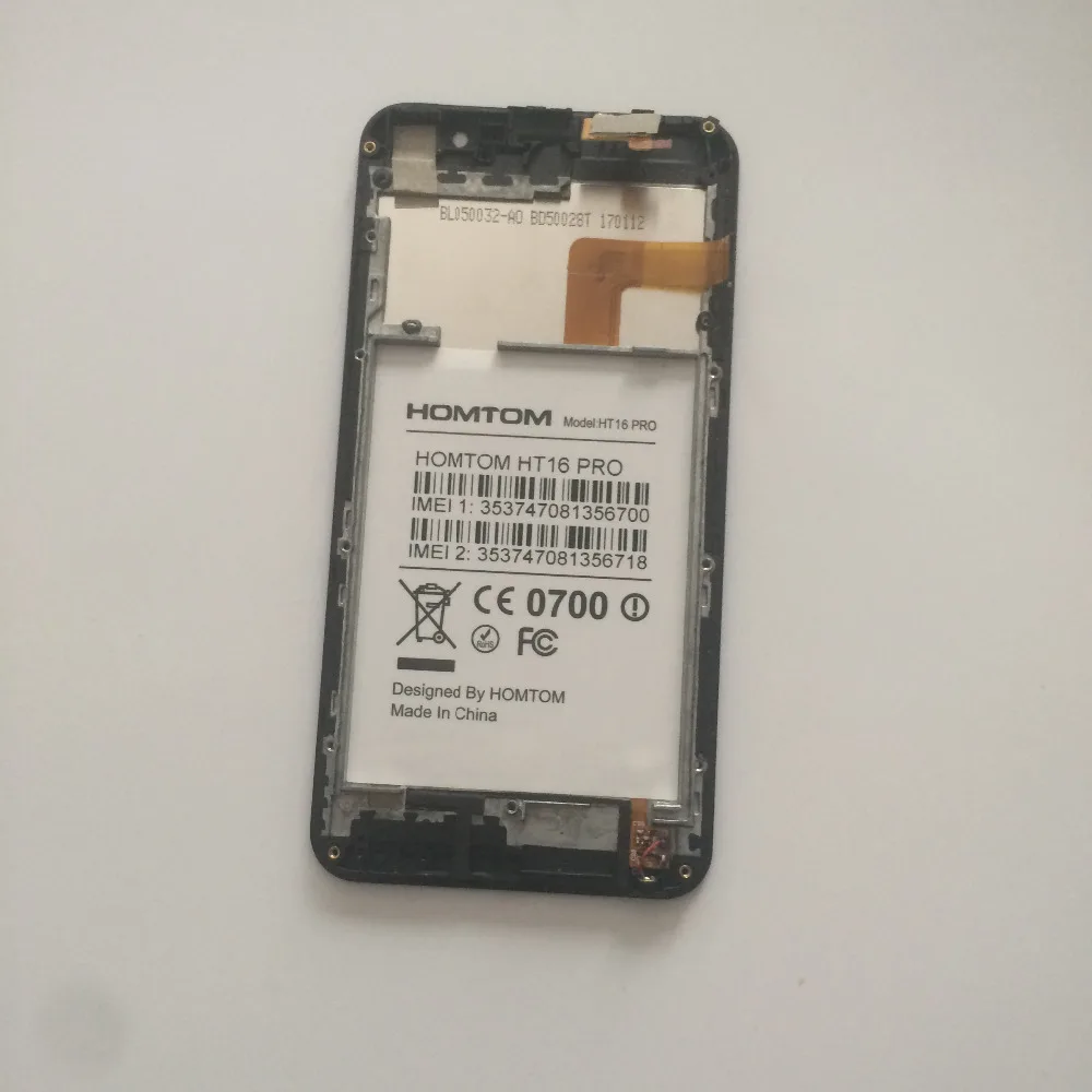 Б/у ЖК-экран+ сенсорный экран+ рамка для HOMTOM HT16 Pro MTK6737 четырехъядерный 5,0 дюймов 1280x720