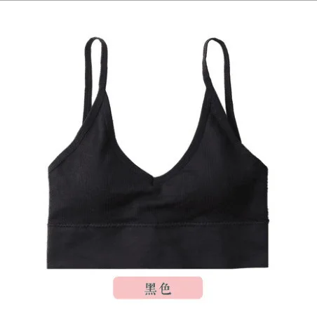 black SP& CITY, летние, u-образные, спортивные, бесшовные, без косточек, простой, Vogue, одноцветные, сексуальные бюстгальтеры, грудь, топы, без косточек, бюстгальтер, женское нижнее белье - Цвет: black