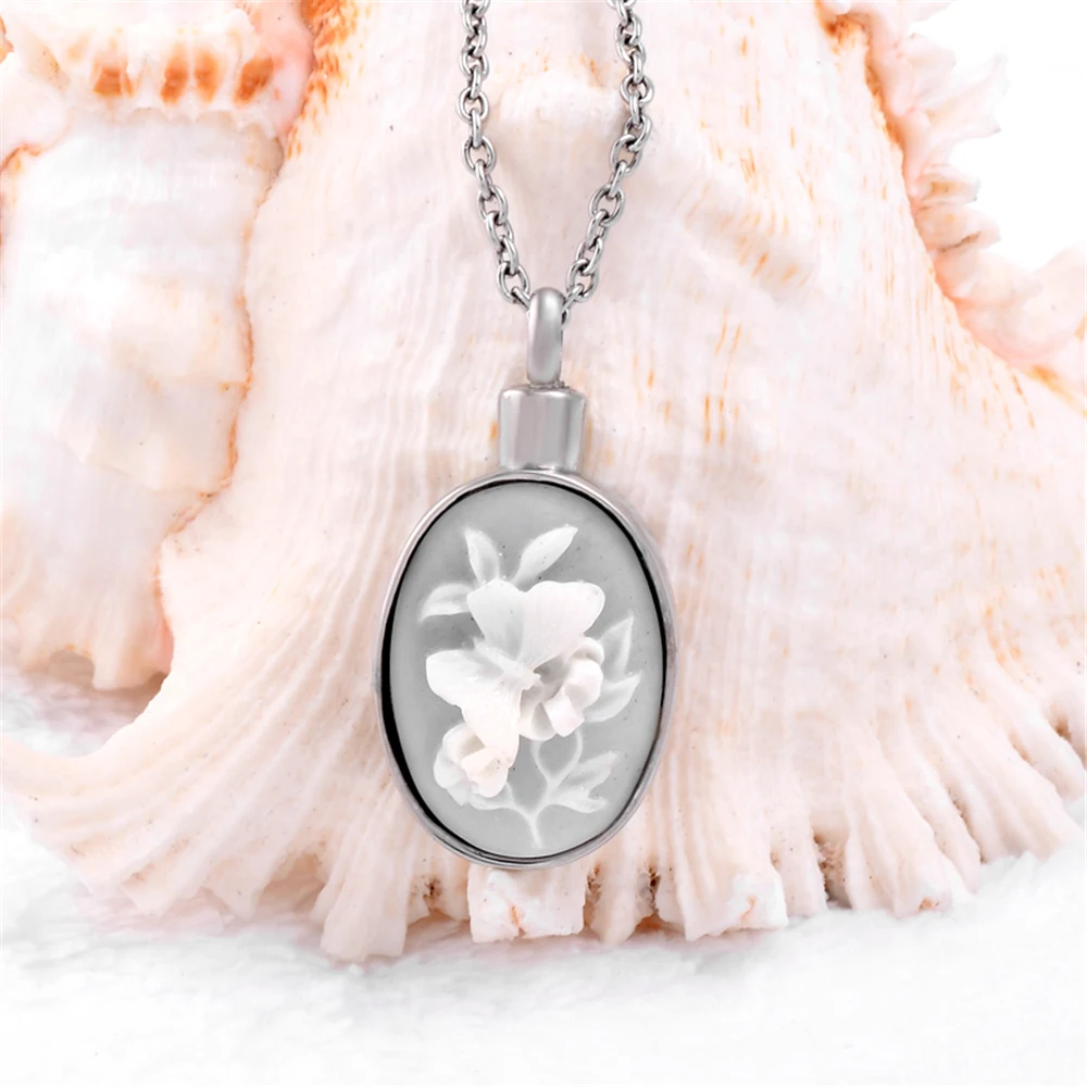 Подвеска в виде бабочки и цветов|memorial jewelry|jewelry stainless steelstainless steel pendant |