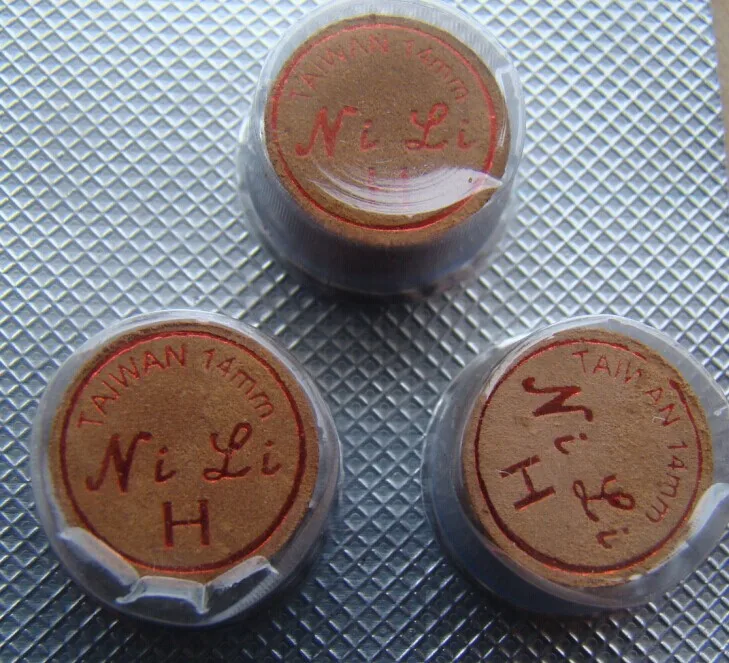 3Pcs/Lot 14mm Brown H Pool Cue Billiard Tips Free Shipping | Спорт и развлечения