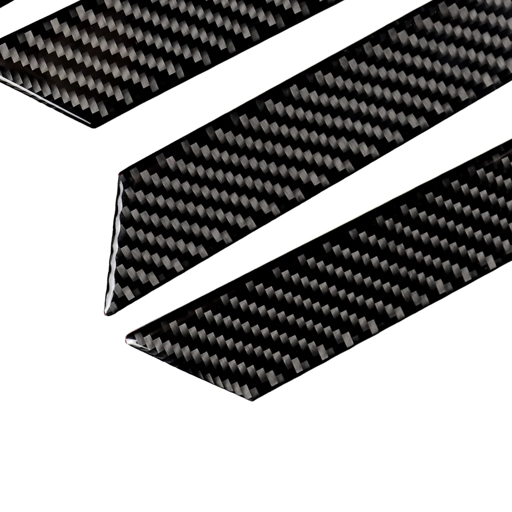4 шт. настоящий углеродное волокно автомобильный Стайлинг внутренняя оконная