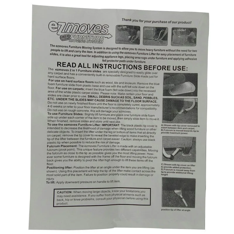 

Five-piece package household convenient heavy stuffs moving device moving heavy object handling tool Moving mat