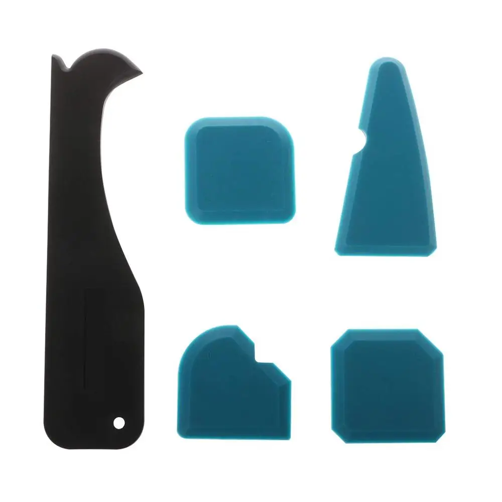 Whole sale 5Pcs/Set Silicone Sealant Spreader Spatula Scraper Smoothing Cement Caulk Removal Tool Kit DIY Caulking Tool Kit
