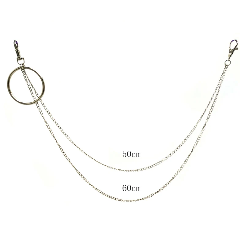 

1PC Long Trousers Hipster Key Chains Punk Street Big Ring Key Chain Metal Wallet Belt Chain Pant Keychain