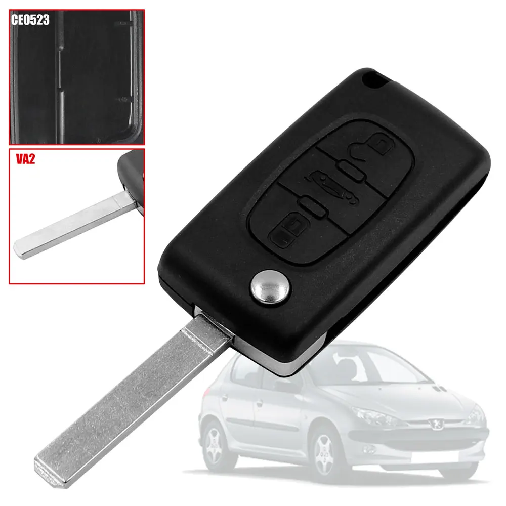 OcioDual CE0523 VA2 Trunk 3 кнопки чехол для выкидного ключа Peugeot 206 207 306 307 308 407 607 806 Citroen C2 C3 C4 C5