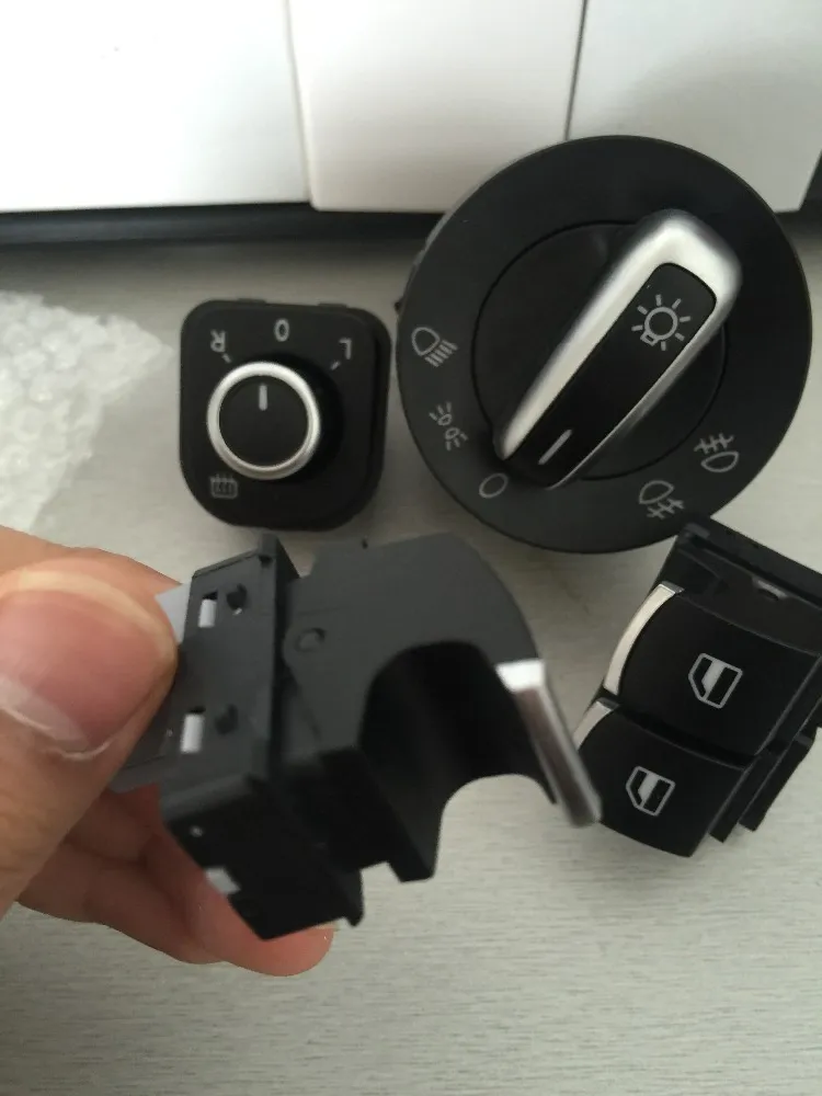 Быстрая доставка! Хромированные фары зеркало кнопка включения окна для Volkswagen VW