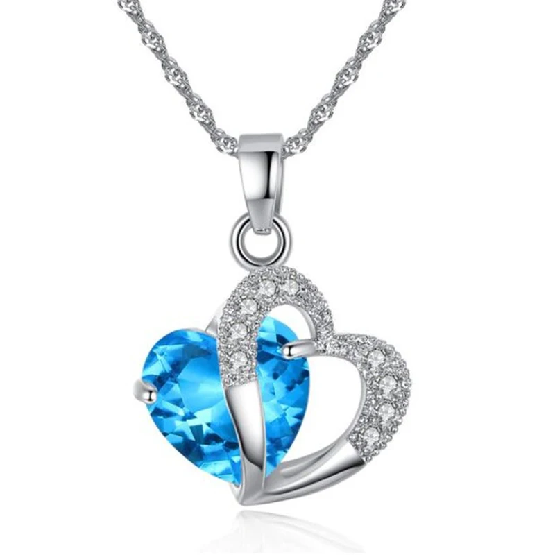 Женское колье из серебра 925 пробы с фианитом 9 цветов|jewelry part|necklace jewelry treenecklace recorder |