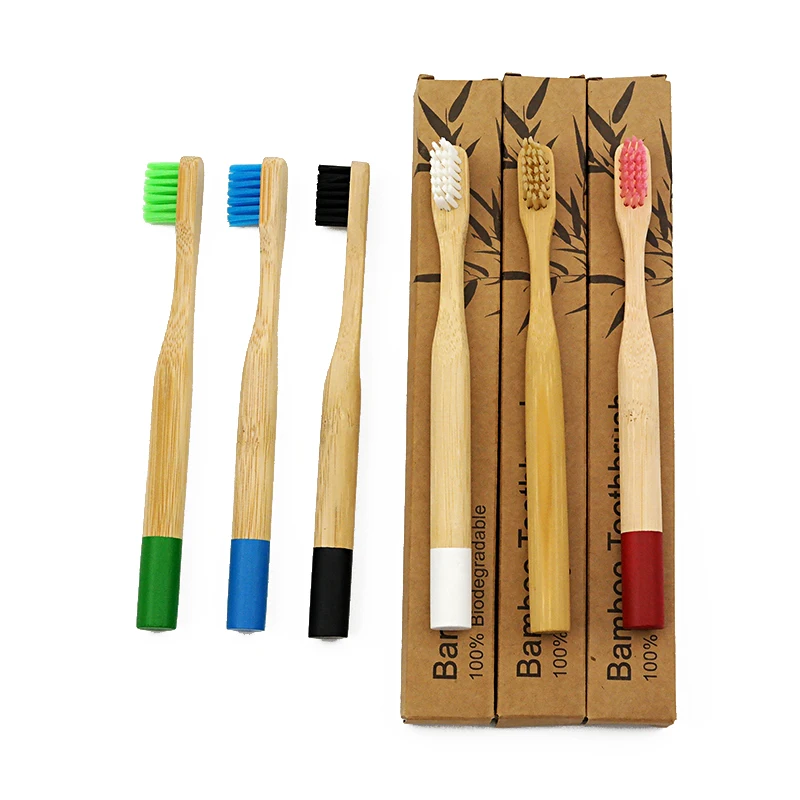 

Environment-friendly Wood Toothbrush Bamboo Soft Bamboo Fibre Wooden Handle Low-carbon Tooth brush For Adults