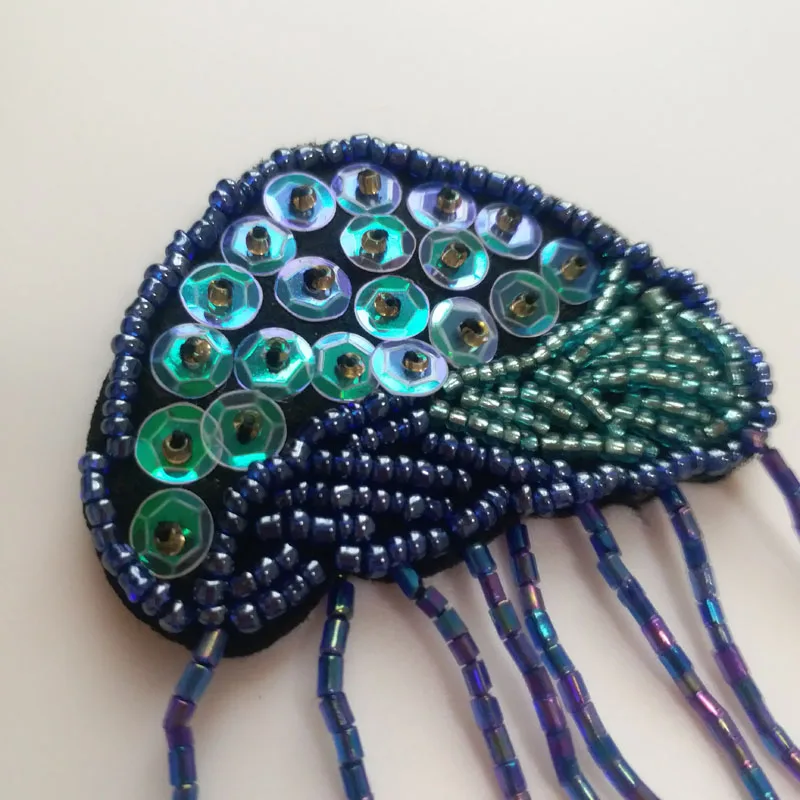 3D Ручная работа icecream нашивки &quotМедуза&quot для одежды DIY Пришивные блестки Стразы