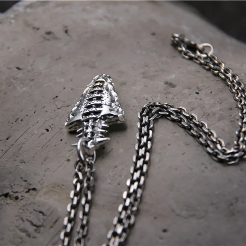

Antique Silver S925 Sterling Silver Fashion Stone Age Short Weapons Necklace & Pendant Men And Women Pendant