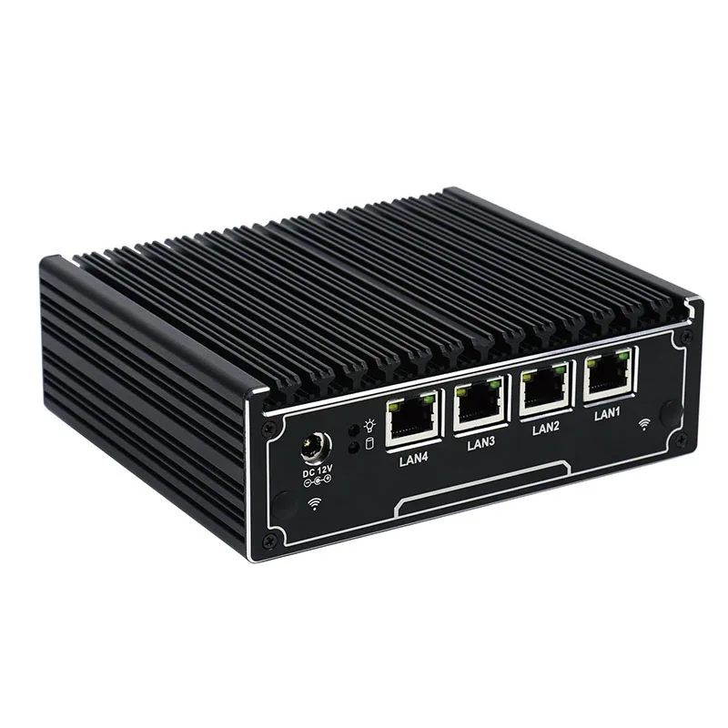 Newest Pfsense Fanless Mini PC with 4*LAN 1*COM Quad Core Celeron J1900 Firewall Multi-function Router Security Computer | Компьютеры и