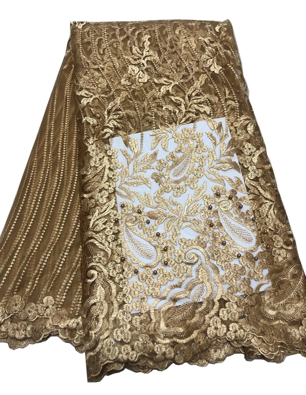 Африканская кружевная ткань 2019 вышитые в нигерийском стиле Свадебные Высокое