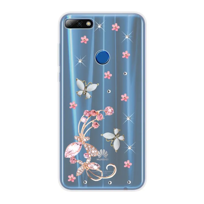 Для huawei P10 P20 lite P30 mate 20 Pro P Smart Z чехол для телефона Honor 8X9 10 lite view 20 30 бампер Bling Прозрачный Алмазный чехол