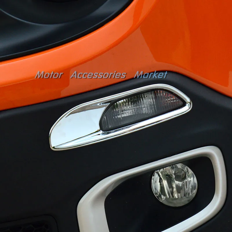 Новая Хромированная передняя дневная подсветка для Jeep Renegade 2015 2016 2017|trim cover|jeep trimtrim
