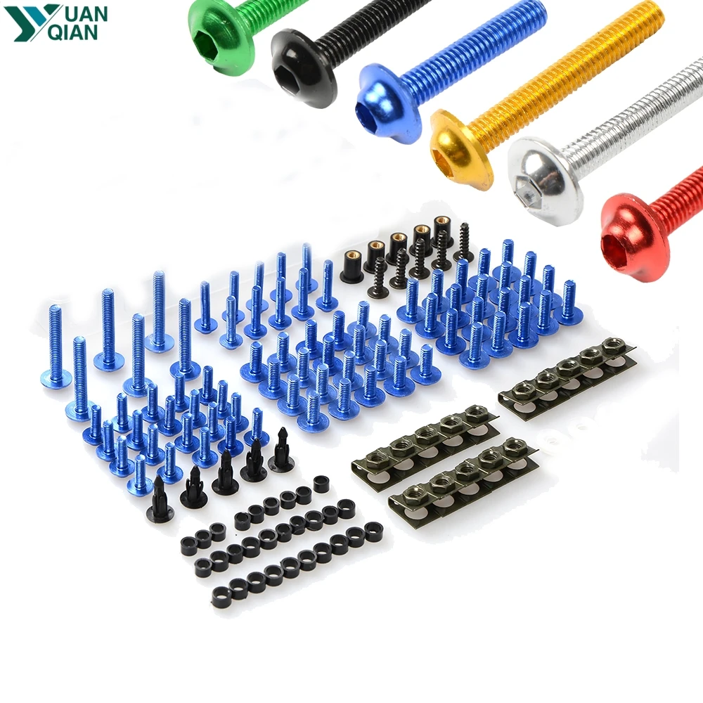 CNC aluminum Fairing Bolt Screws Kit For Kawasaki ZXR400 ZXR 400 ZZR600 ZZR 600 KLE500 KLE 500 VERSYS 1000 Z1000 Z-1000 ZX10R | Автомобили