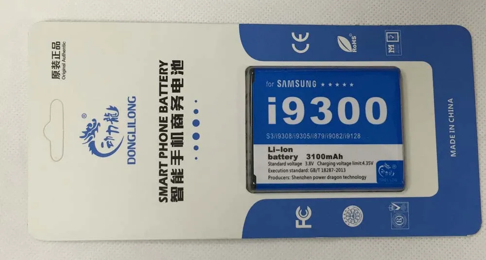 EB-L1G6LLU 3100 мАч для Samsung Galaxy S3 SIII i9300 батарея i9300i i9308 i9305i9128E L710 I535 i9060 i9301 Donglilong EBL1G6LlU |