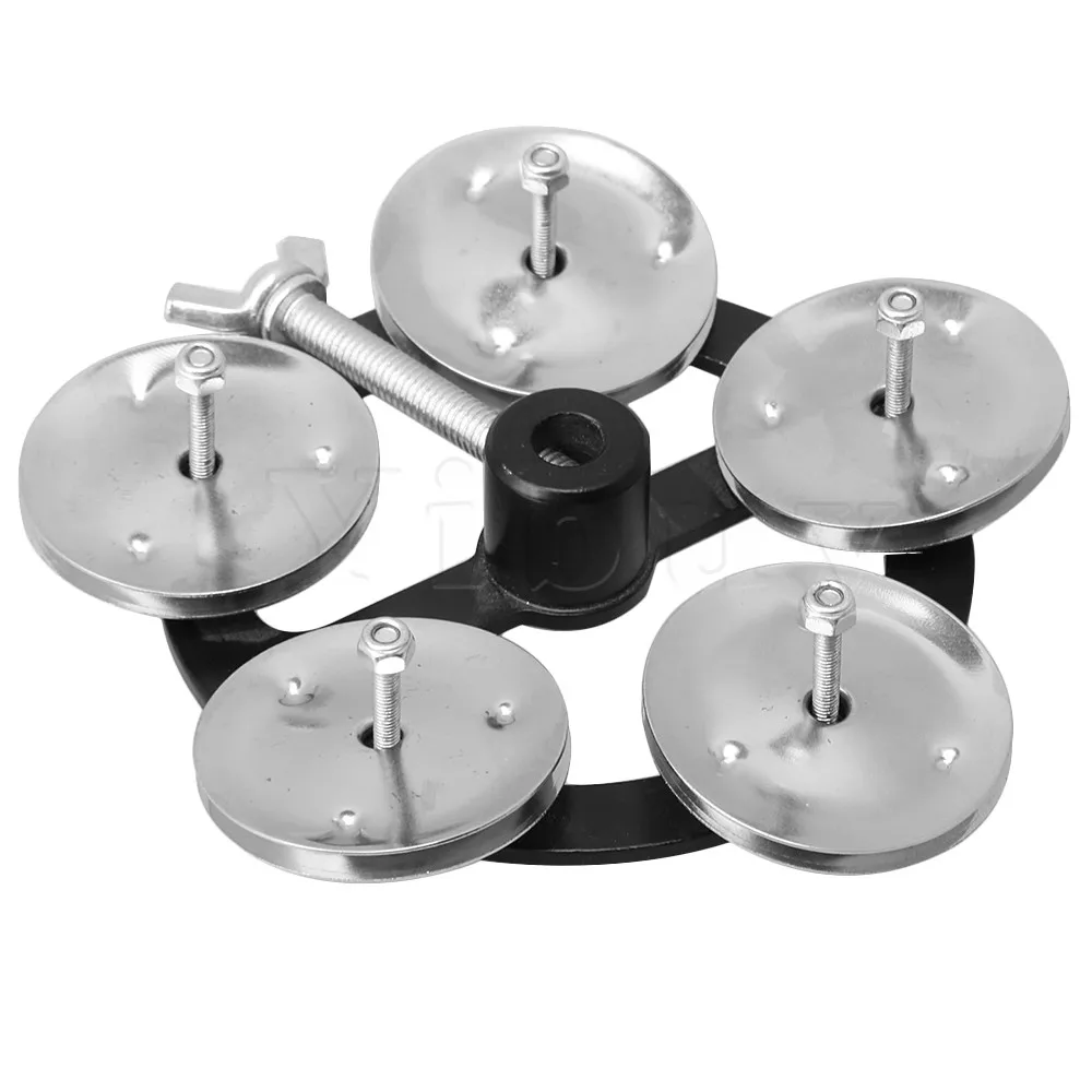 Yibuy 90 мм Dia Hi-Hat тарелки бубен однорядные металлические Jingle Музыкальные инструменты части