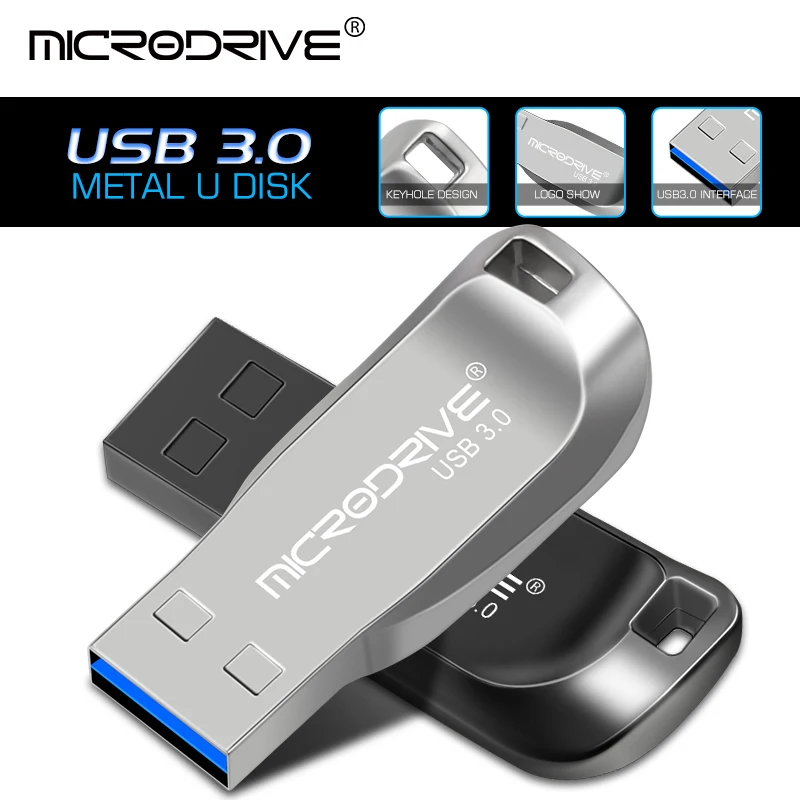 Металлический флеш-накопитель USB 3,0 64 ГБ 32 ГБ 16 ГБ 8 ГБ 4 ГБ флэш-накопитель портативный 128 Гб карта памяти флеш-накопитель