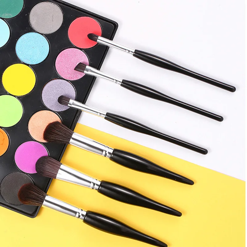 6 шт./компл. набор кисточек для макияжа с деревянной ручкой волоконные волосы