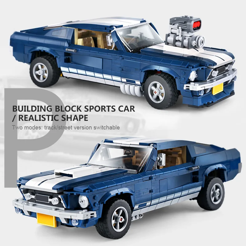 DHL 21047 техническая игрушка в Legoing 10265 синий гоночный автомобиль комплект