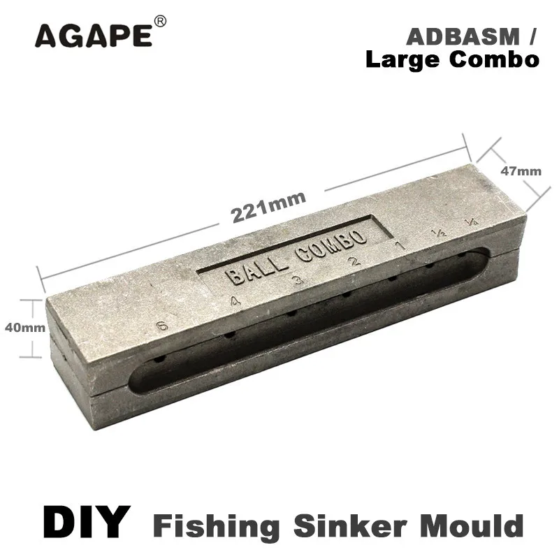 Грузила для рыбалки Agape сделай сам форма ADBASM/большой комбинированный грузила 7 г 14